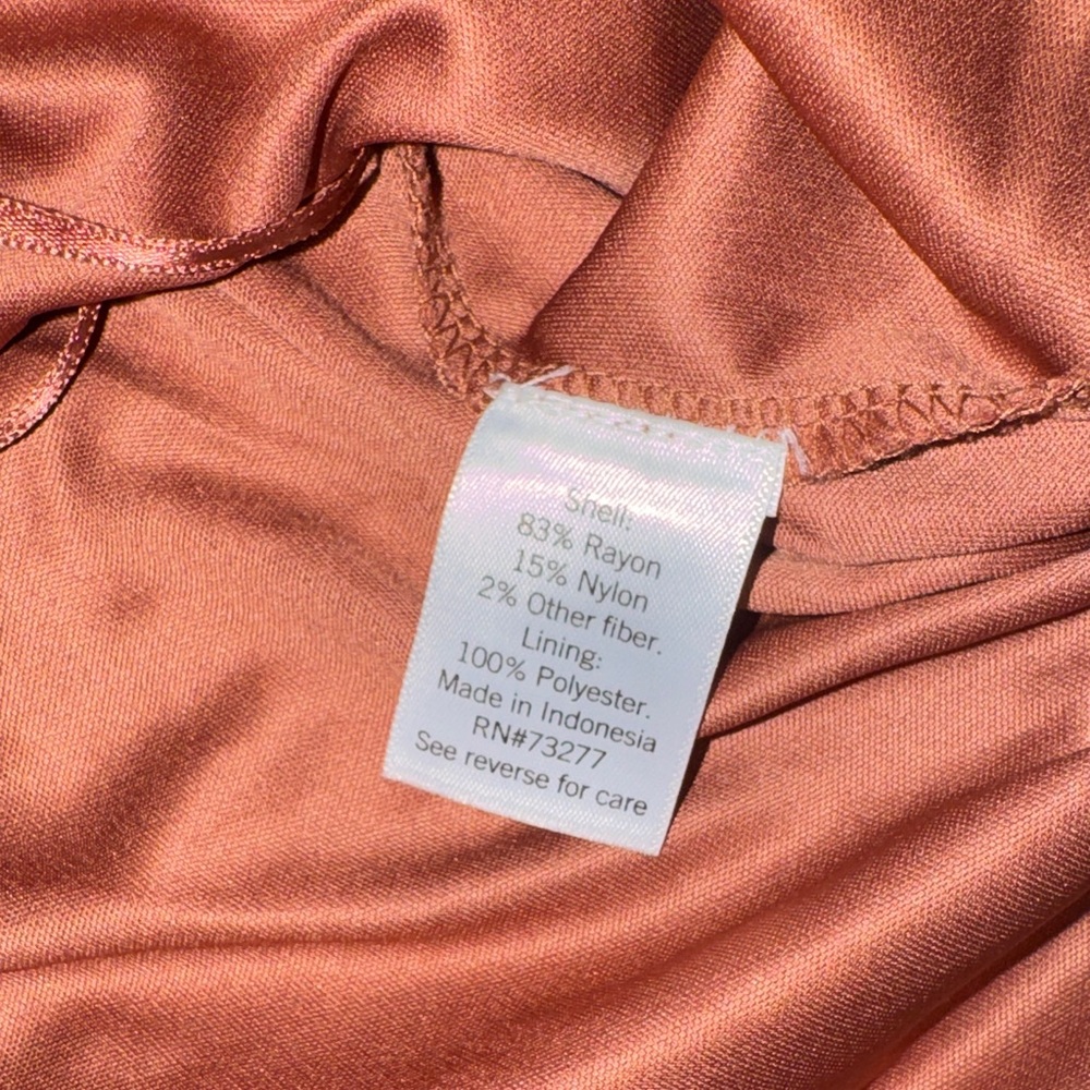 NINE WEST- Women’s Rustic Orange One-Shoulder Top Size Large - Picture 10 of 11